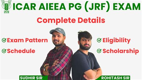 ICAR AIEEA PG JRF 2024 ICAR JRF Eligibility Exam Pattern