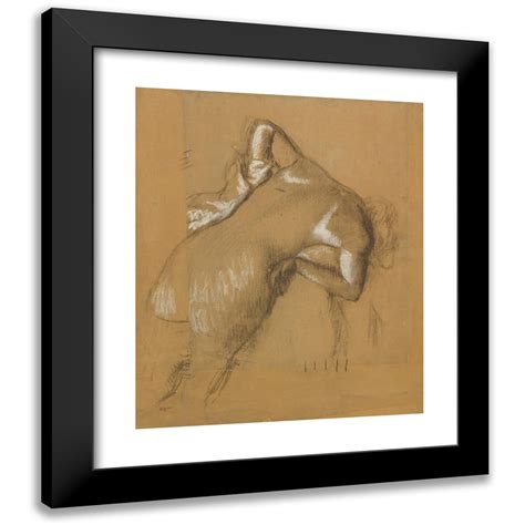 Edgar Degas X Black Modern Framed Museum Art Print Titled Naked