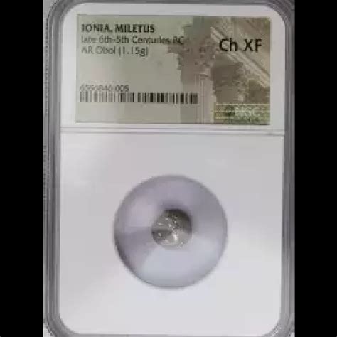 Ngc Ch Xf Ionia Miletus Ar Obol Ngc Xf Late Th Th Centuries Bc