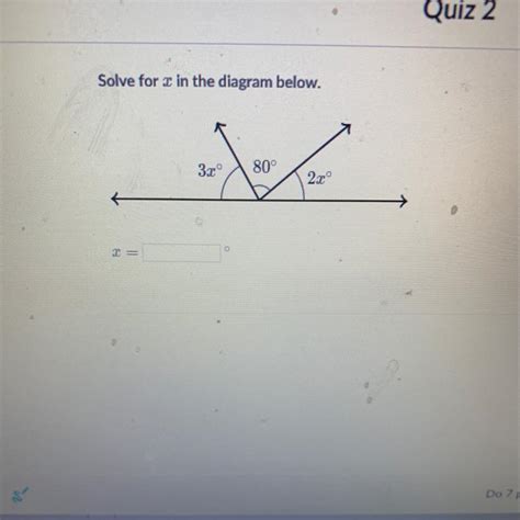 Solve For X In The Diagram Diagramwirings