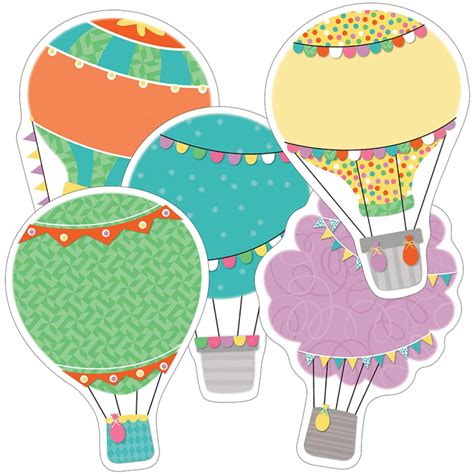 Up And Away Hot Air Balloons Cut Outs Pack Of 36 Michaels