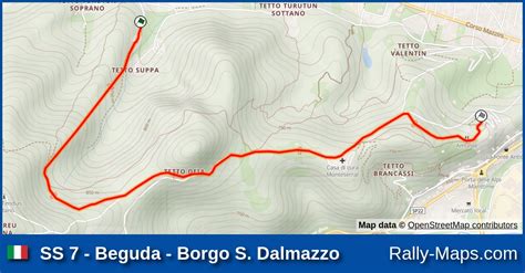 Ss Beguda Borgo S Dalmazzo Stage Map Rally Ruota D Oro