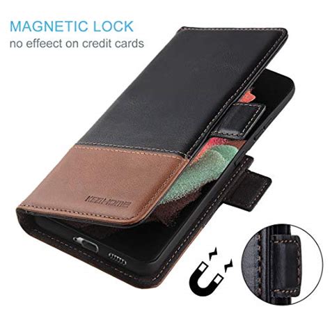 Kezihome Galaxy S21 Ultra Case Genuine Leather [rfid Blocking] Samsung S21 Ultra 5g 6 8” Wallet