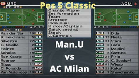 Pro Evolution Soccer 5 Ps2 Manchester United Vs AC Milan Classic