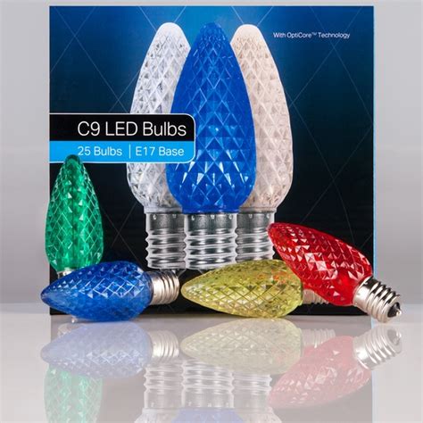 C9 Multicolor OptiCore LED Christmas Light Bulbs