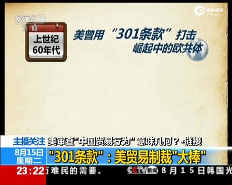 一文看懂美国对中国发起301调查 贸易 经贸关系 中美 新浪新闻