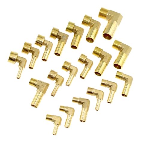 Brass Hose Barb Fitting Elbow 6mm 8mm 10mm 12mm 16mm To 14 18 12 38 Bsp Male Thread Barbed