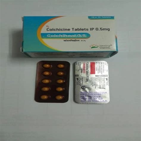 Colchiheal Colchicine Tablets 0 5Mg At Rs 100 Stripe Zycolchin Tablet