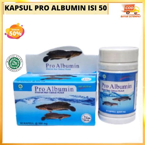 Jual Pro Albumin Proalbumin Kapsul Extrak Ikan Gabus Ikan Kutuk Ash