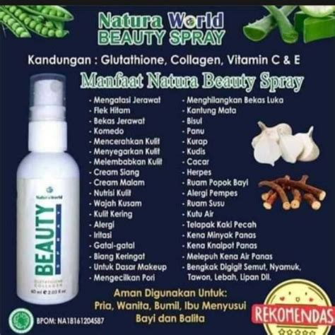 Jual Natura World Beauty Spray 60ml Shopee Indonesia