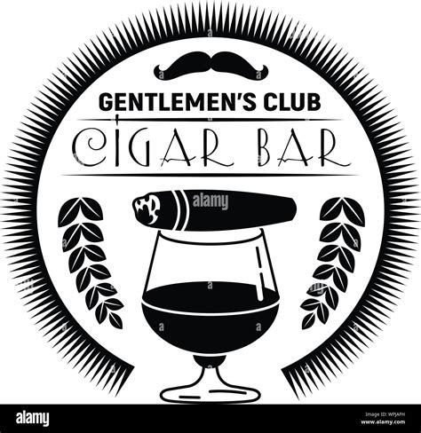 Cigar Bar Logo Simple Style Stock Vector Image Art Alamy