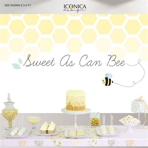 Virtual Baby Shower Bumble BEE Baby Shower Party Backdrop | Etsy