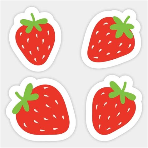 Cute Strawberry Garden Sticker Set