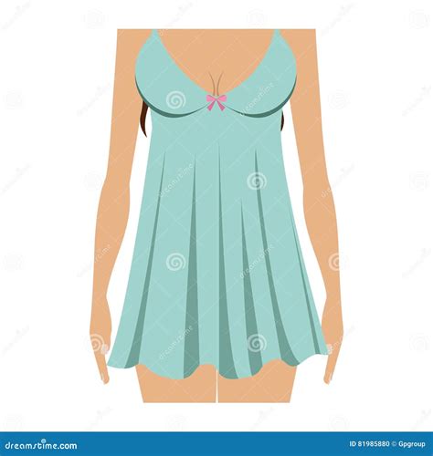 Half Body Fashion Female Lingerie Stock Illustration Illustration Of