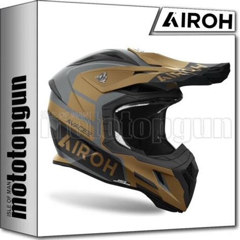 AIROH HELMET CROSS MOTORBIKE AV22A35 AVIATOR ACE 2 SAKE GOLD MATT SZ M