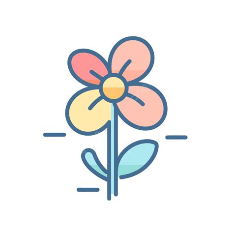 線條樣式花圖標 向量 白色背景上描繪自由春花的直線圖標 Flaticon 和 Dribbble 的矢量插圖 行為高清向量圖案素材免費下載