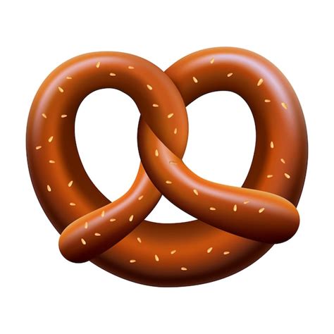 Mockup de pretzel fresco ilustração realista de mockup vetorial de