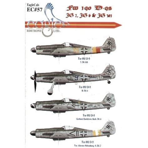 Eagle Cal Decal Decal Focke Wulf Fw D Yellow Jg R