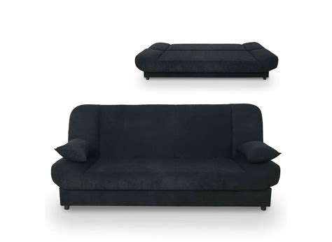 Canape Clic Clac Convertible Noir Koti Tiko Noir DECOINPARIS