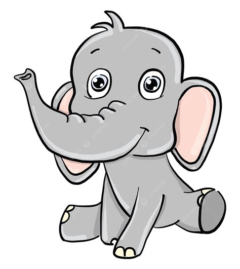 Vetor Bebê Elefante Png No Design De Fundo Branco Diversão Saudações Png Imagem Para