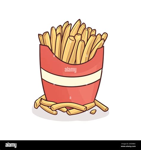 Hand Drawn French Fries Isolated Stock Vector Image Art Alamy