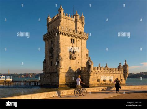 Lisbon Portugal The 16th Century Torre De Belem Or Belem Tower The