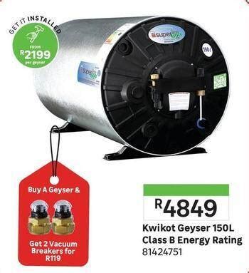 Kwikot Geyser L Class B Energy Rating Offer At Leroy Merlin