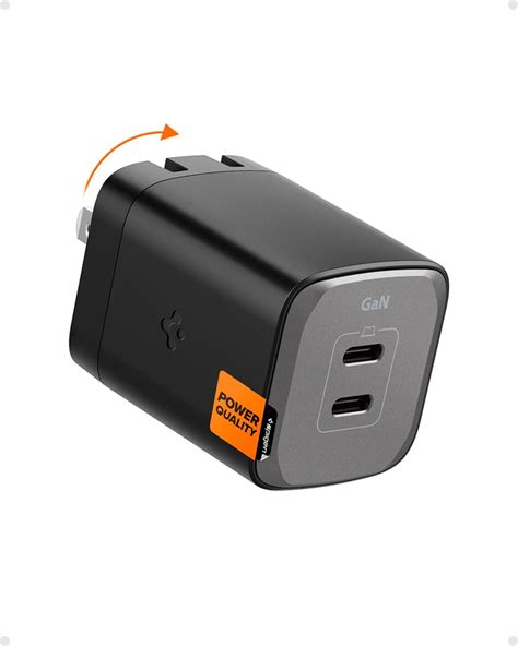 Spigen GaN III 652 65W 2 Ports Compact Foldable Dual USB C Wall Charger