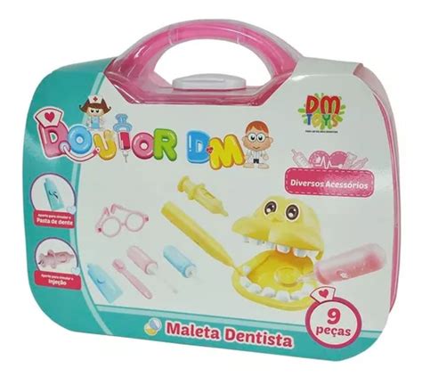 Maleta Dentista Crian As Brinquedo Educativo Kit Doutor Dm Frete Gr Tis