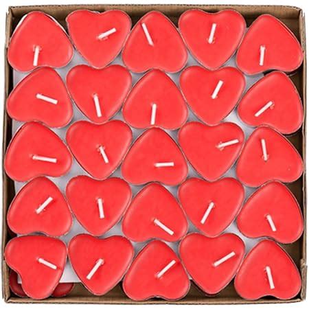 Amazon Pack Heart Shaped Unscented Tea Lights Candles