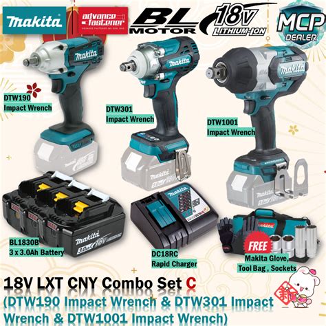 Makita V Lxt Cordless Combo Set C Dtw Rfx Impact Wrench