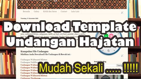 Download Template Undangan Hajatan Youtube