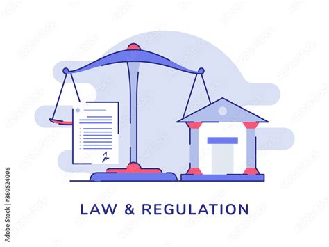 Law And Regulation Balance Scale Background Of Agreement Letter Court