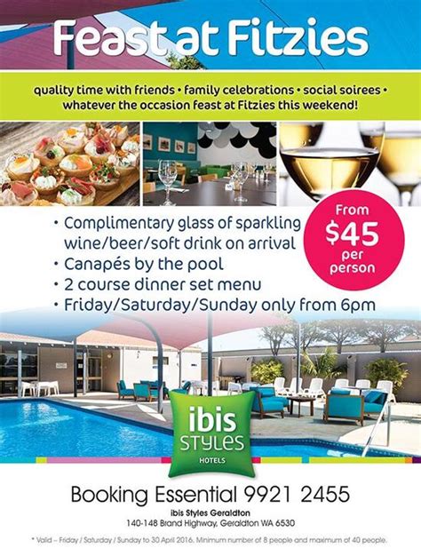 Menu At Fitzies Restaurant Geraldton