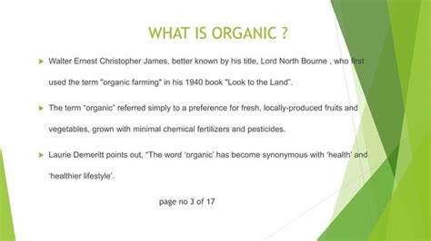 Organic Food And Farming Ppt