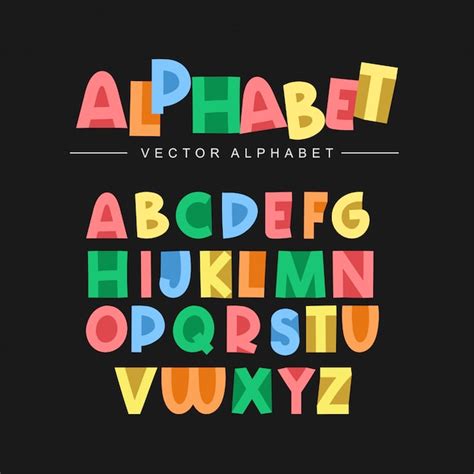 Premium Vector | Colorful alphabet set