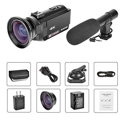 4k Camcorder Ultra Hd 48 0mp Digital Video Camera Ir Night Vision