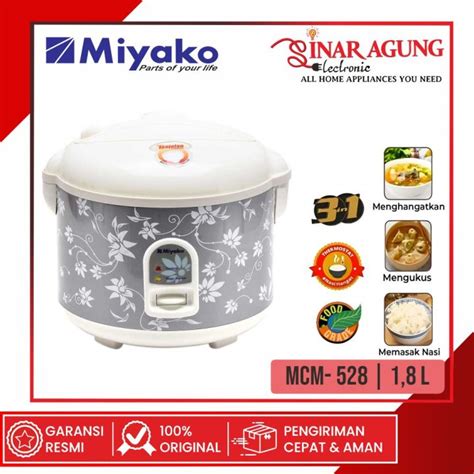 MAGIC RICE COOKER MIYAKO MCM528 MCM 528 100 ORI Lazada Indonesia