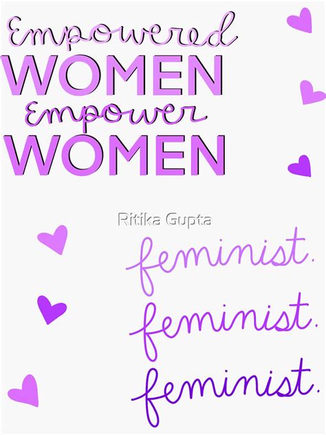 Purple Feminism Sticker Pack Sticker By Ritikagupta1414 Redbubble