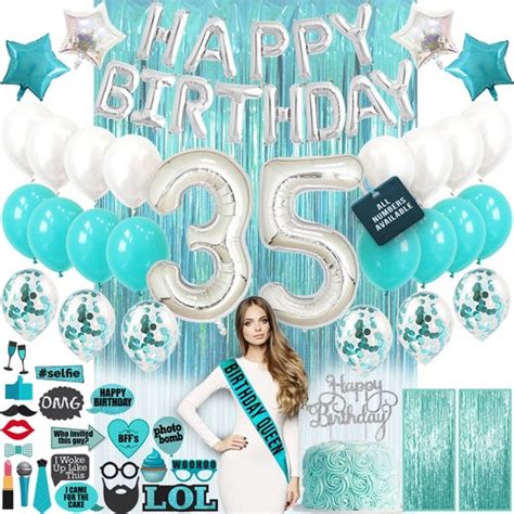 35th Birthday Decorations 35th Party Supplies 35 Birthday Etsy