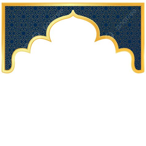 Luxury Golden Islamic Border Frame Design Islamic Background Navy