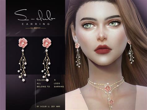 S Club Ts4 Ll Earrings 202111 Created For The Emily Cc Finds