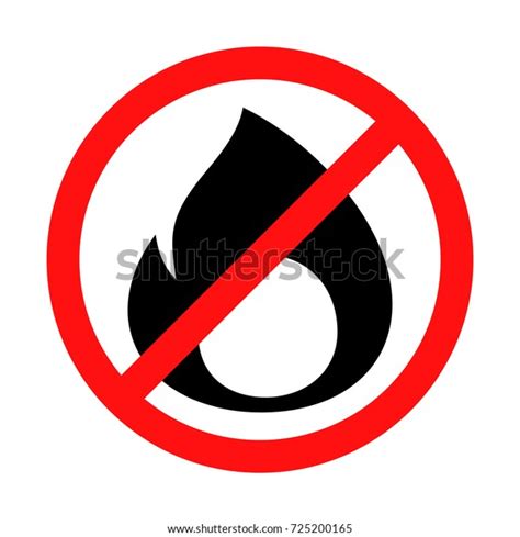 No Fire Prohibition Sign Creative Design Stock Vector Royalty Free