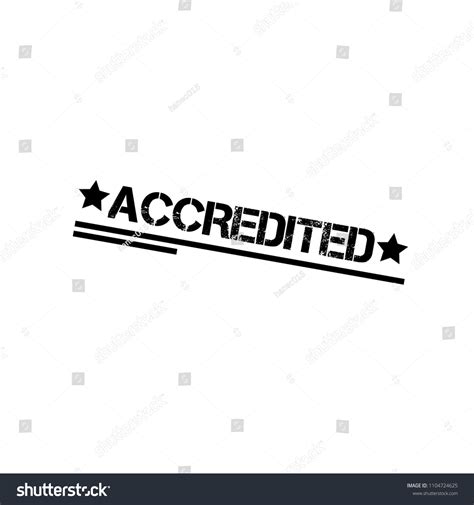 Grunge Rubber Stamp Word Accredited Insidevector Stock Vector Royalty