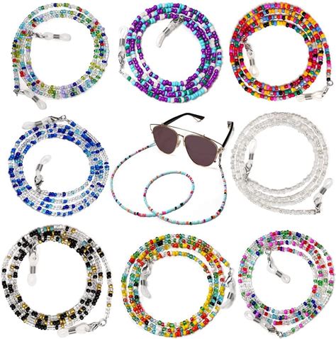 Pcs Beaded Eyeglass Chains For Women Girls Multifunction Colorful