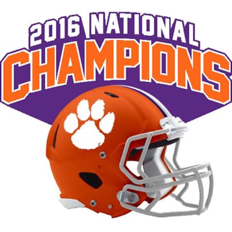 Clemson Tigers College Football Playoff 2016 National Champions Helmet ...