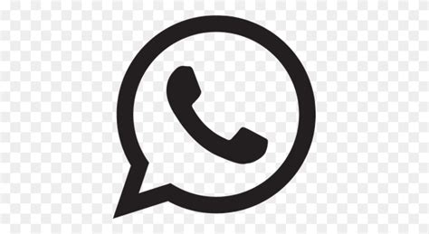 Whatsapp Logo Black And White Transparent Png White Circle PNG