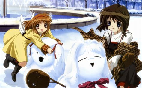 Wallpaper Illustration Anime Snow Winter Cartoon Joy Kanon