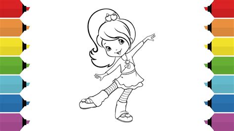 Coloring Strawberry Shortcake Plum Pudding Coloring Page YouTube