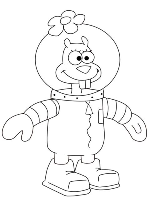 easy sandy cheeks drawings - Clip Art Library